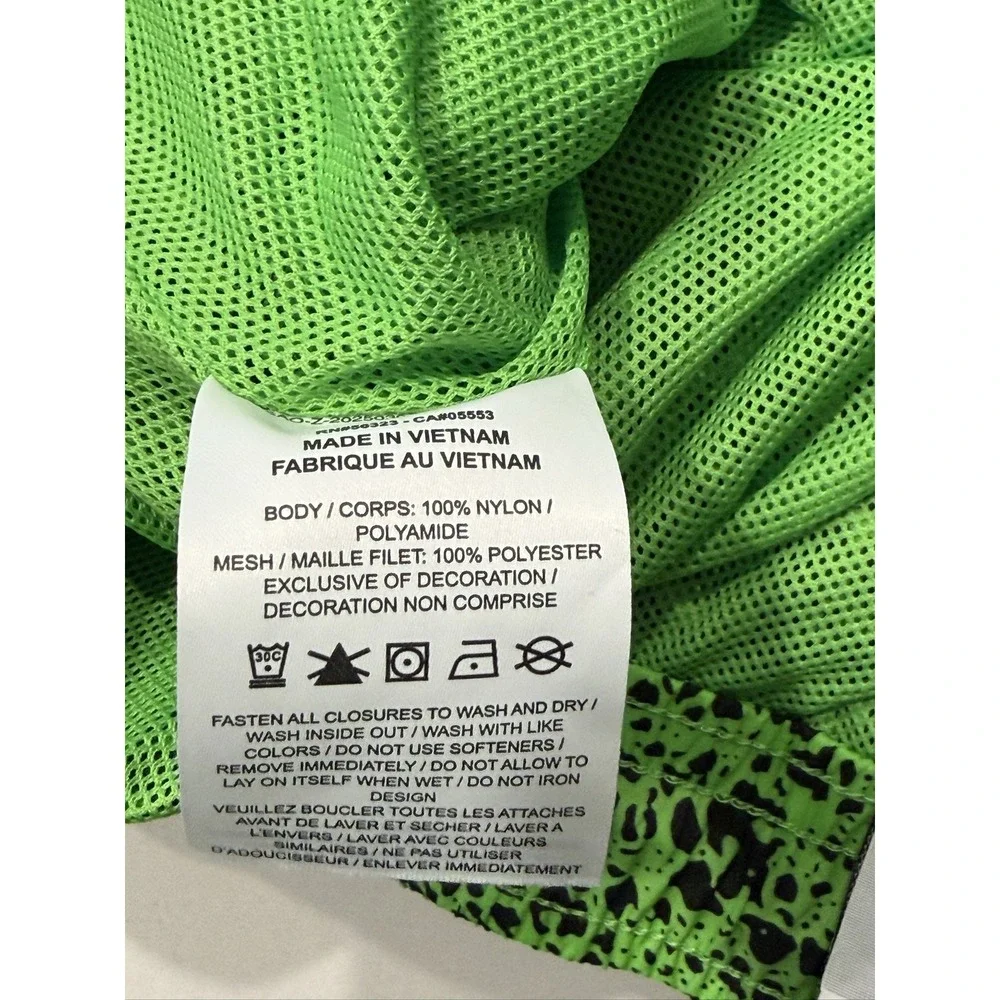 Nike Air Woven AOP TL Pants Mens L Mean Green Black Loose Fit I13133-307 NWT